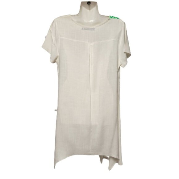 Casual Cotton Tunic Top Short Sleeve Asymmetrical Cotton -Size M/L,  L/XL - Picture 6 of 9